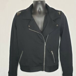 Maurices Black Moto Style Jacket Size L